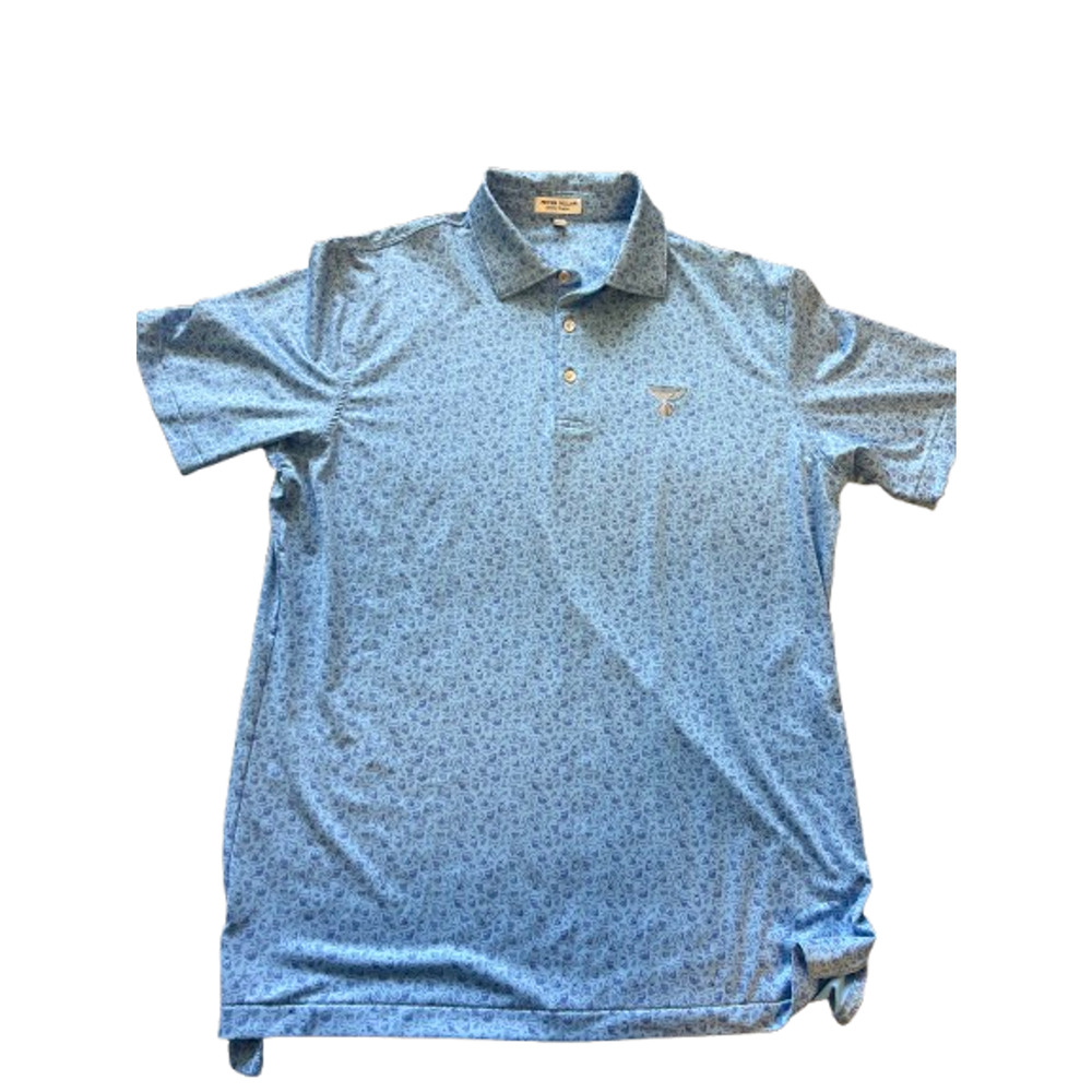Peter Millar Mens St Louis Blues Summer Comfort Golf Blue Cocktail Polo Shirt M - Picture 5 of 9